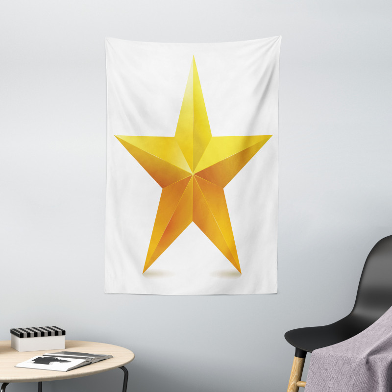 Single Yellow Ombre Star Tapestry