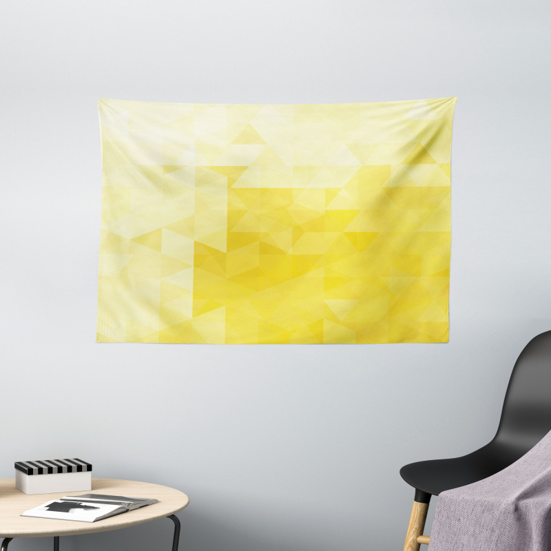 Retro Triangles Mosaic Wide Tapestry