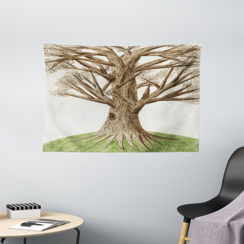 Sketch Nature Wide Tapestry