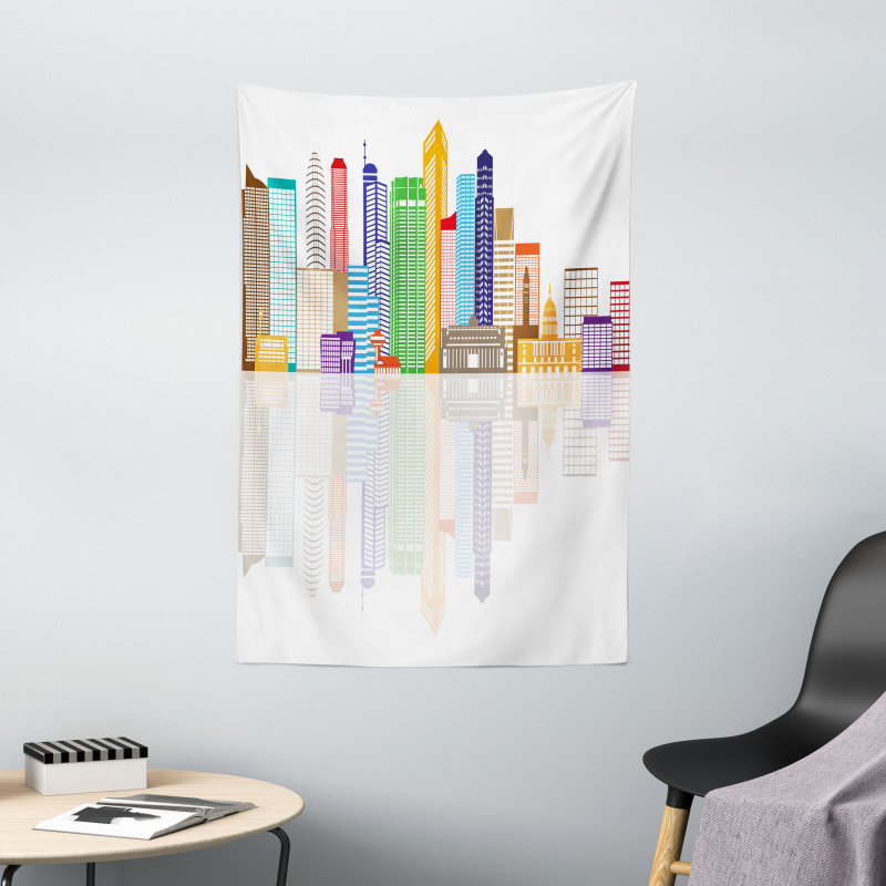 Panoramic Famous Landmark Tapestry