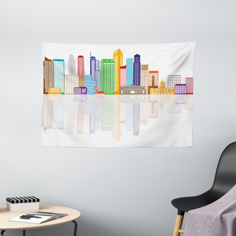 Panoramic Famous Landmark Wide Tapestry