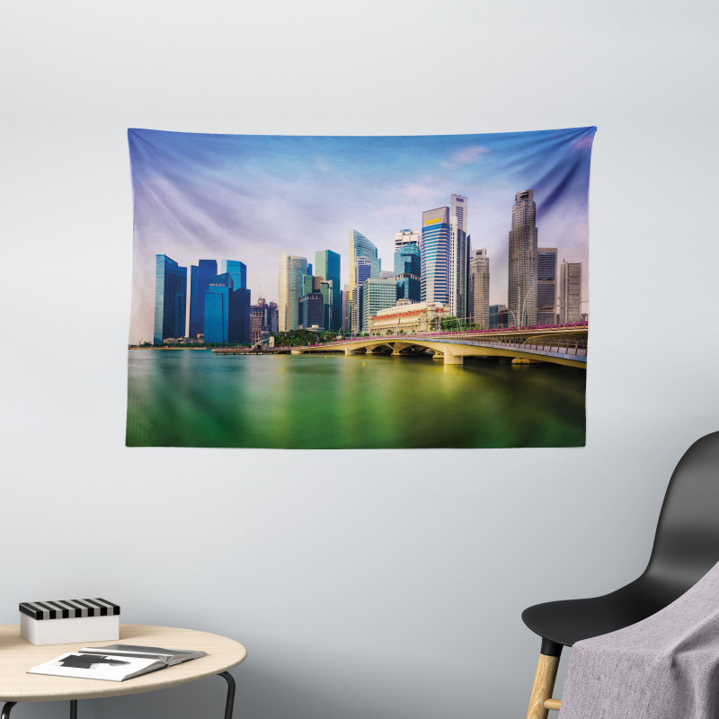 Cityscape Picturesque Wide Tapestry