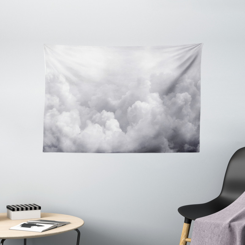 Dark Clouds Moody Sky Wide Tapestry