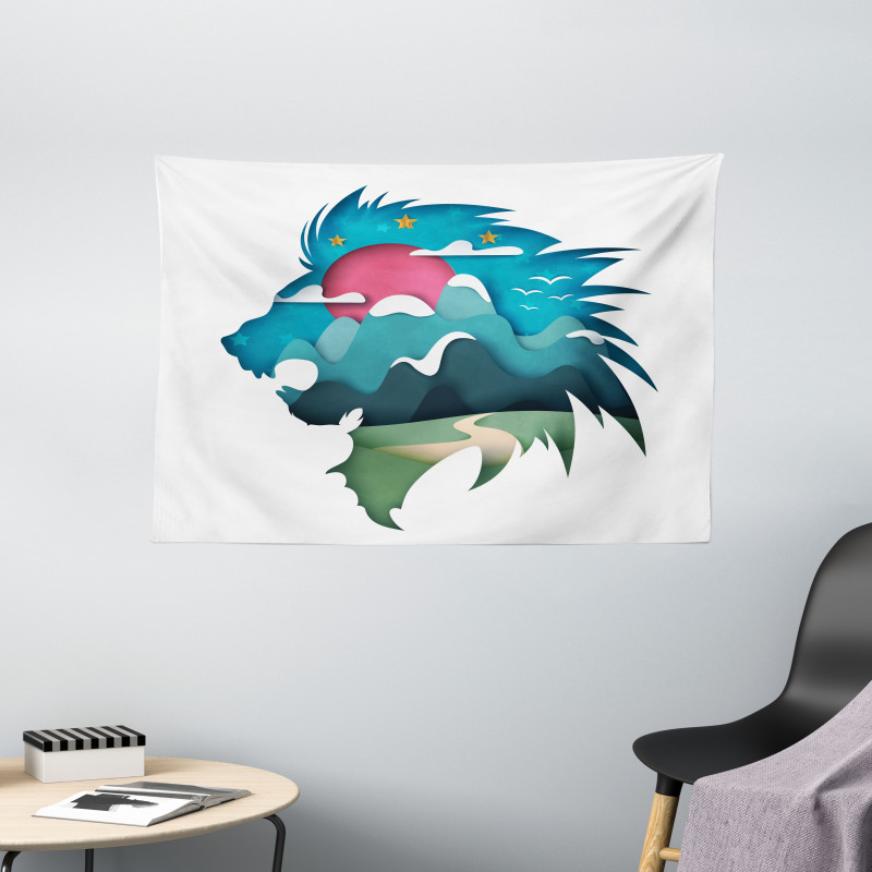 Creative Landscape Animal Wide Tapestry