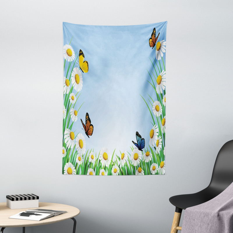 Daisy with Butterflies Tapestry