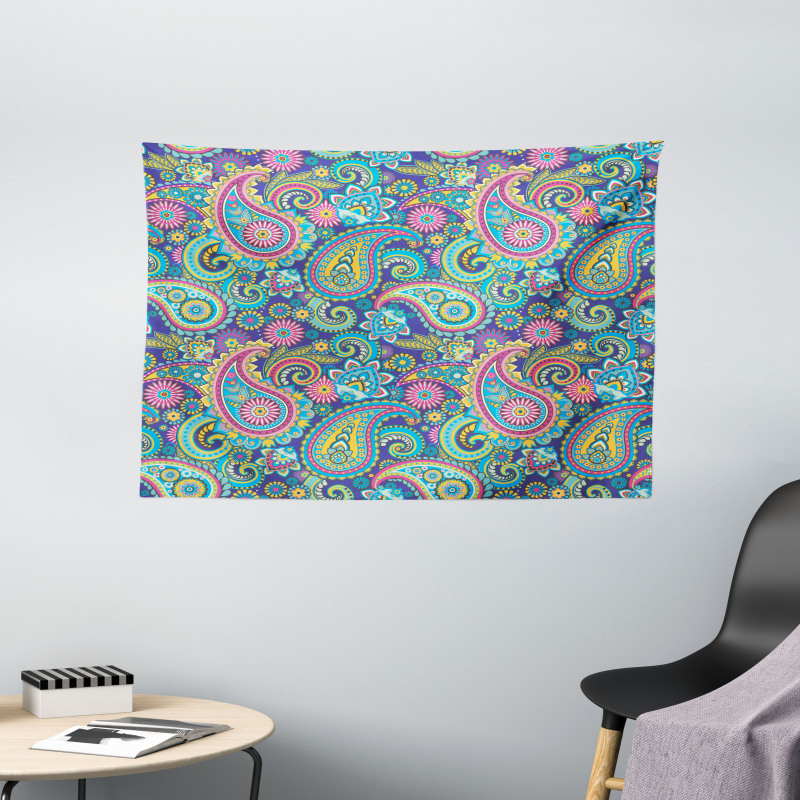 Bohem Colorful Wide Tapestry