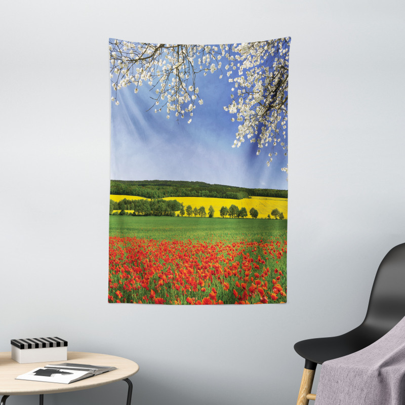 Poppy Field Landscape Tapestry