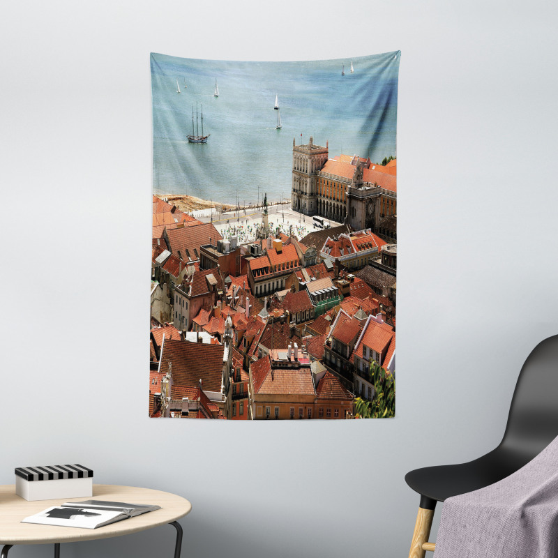 Nostalgic Lisbon City Tapestry