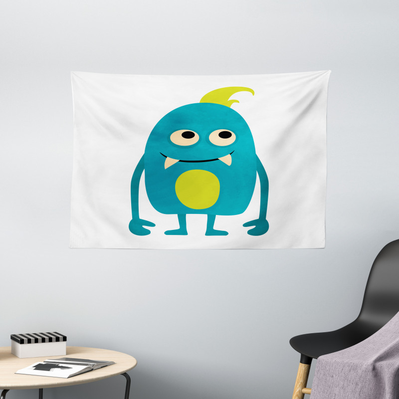 Monster Halloween Character Wide Tapestry