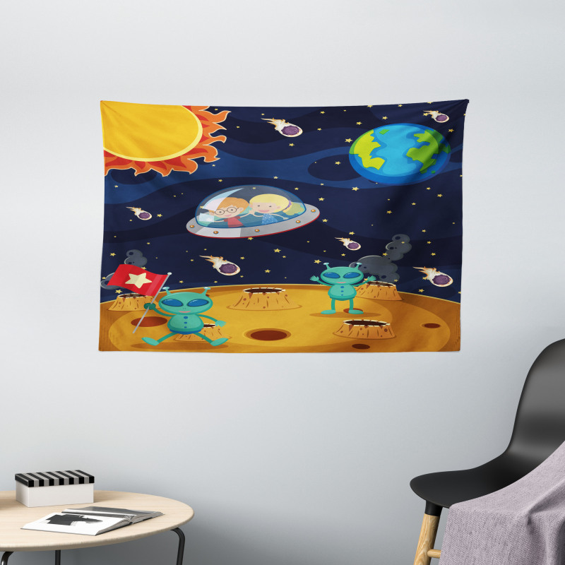 Children Space Travel Galaxy Wide Tapestry