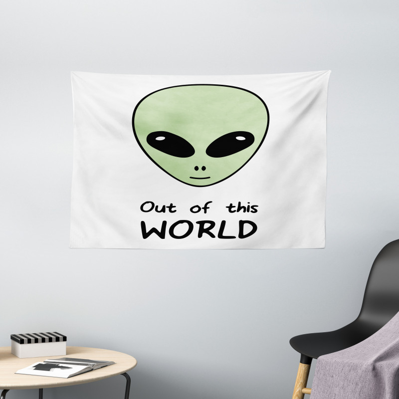 Out of This World UFO Being Wide Tapestry