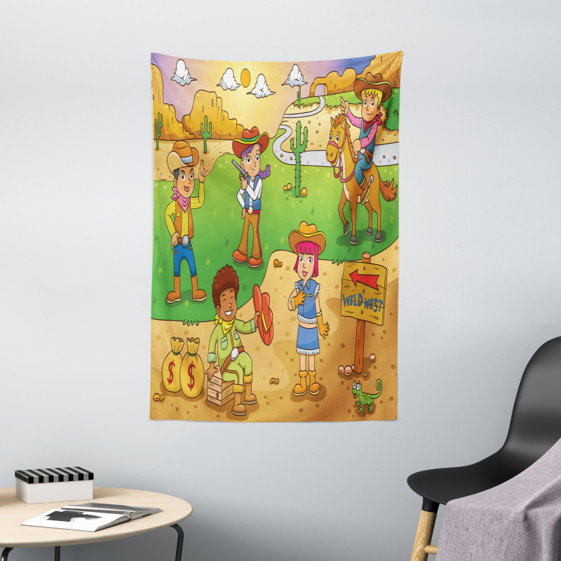 Wild West Cowboy Kids Tapestry