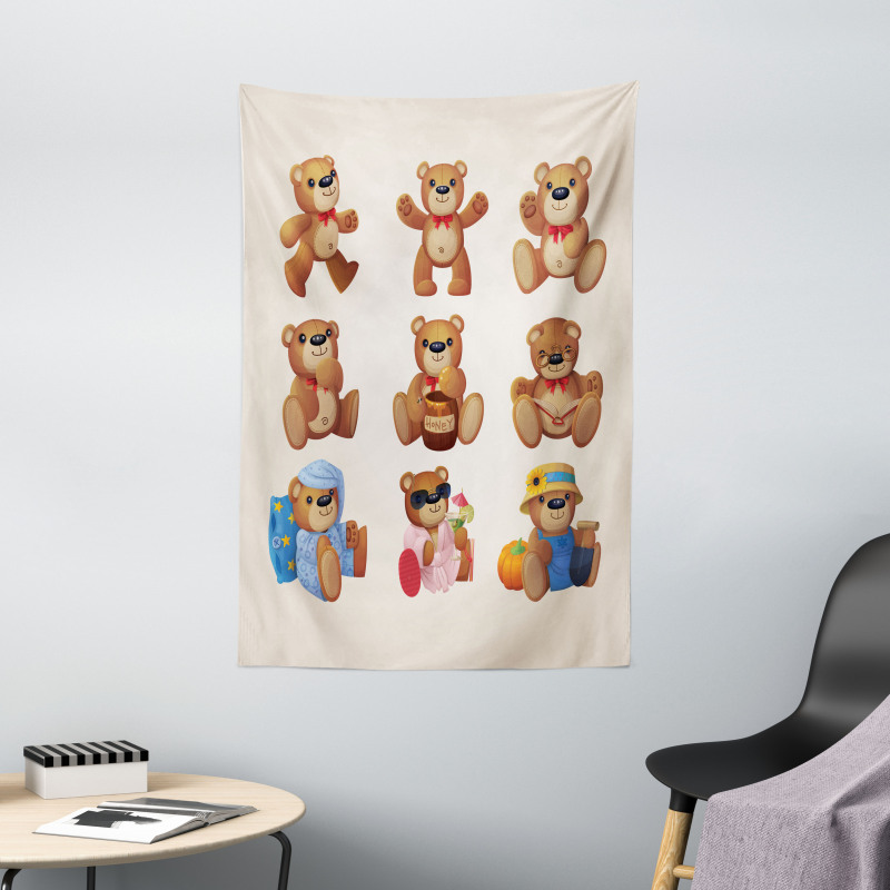 Teddy Bear Kids Design Tapestry