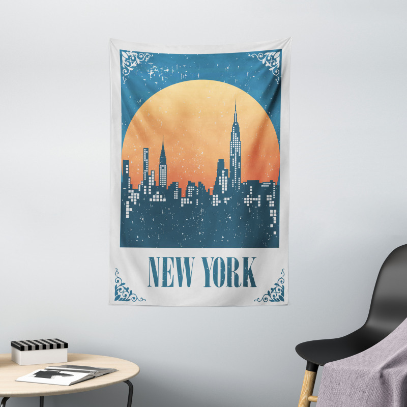 New York City at Sunset Tapestry