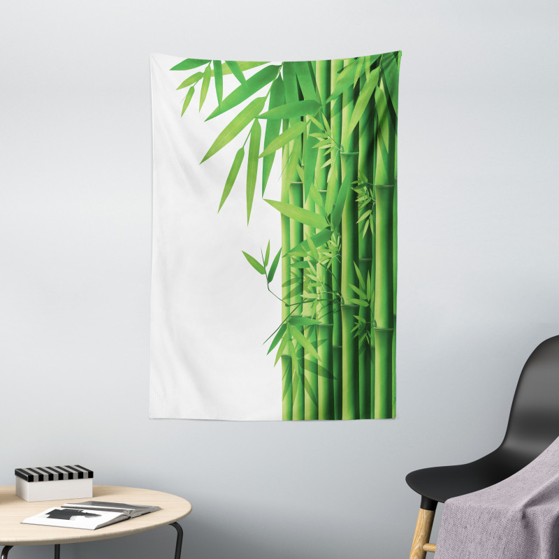 Modern Bamboos Stems Tapestry