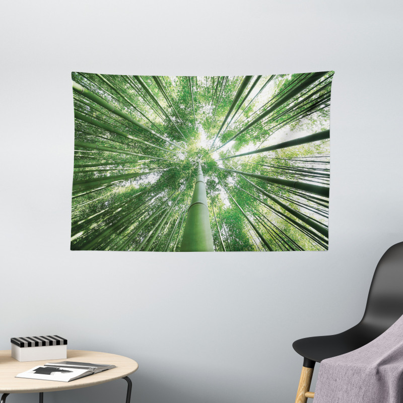 Tropic Rain Forest Bamboo Wide Tapestry