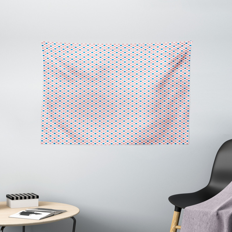 Cheery Polka Dots Graphic Wide Tapestry