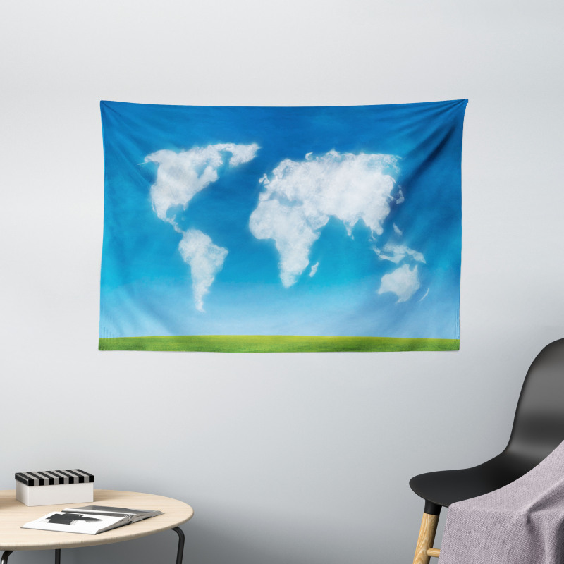 Colored Clouds in Sky Wide Tapestry