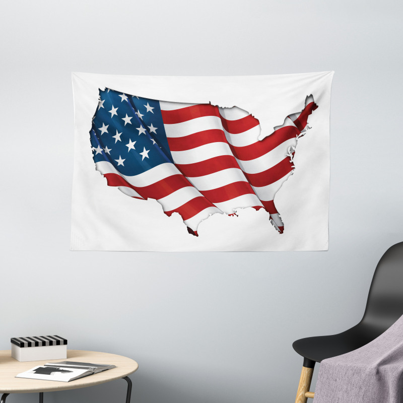 United States Flag Wide Tapestry