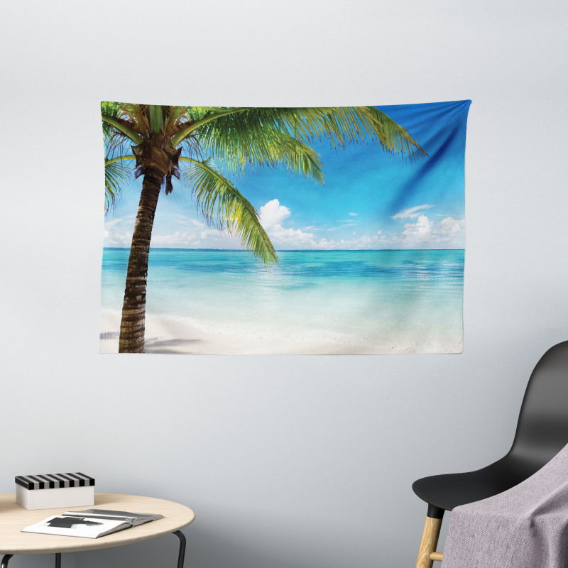 Exotic Beach Shoreline Wide Tapestry