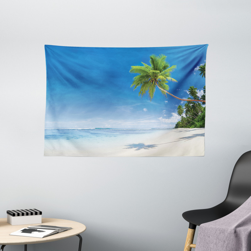 Ocean Summer Palms Wide Tapestry