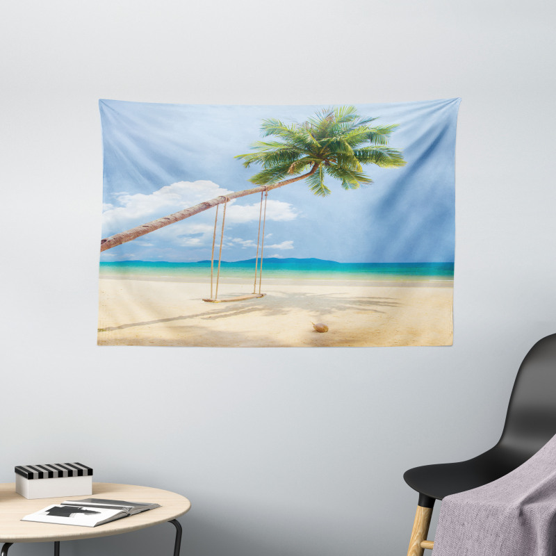 Coconut Palms Island Wide Tapestry