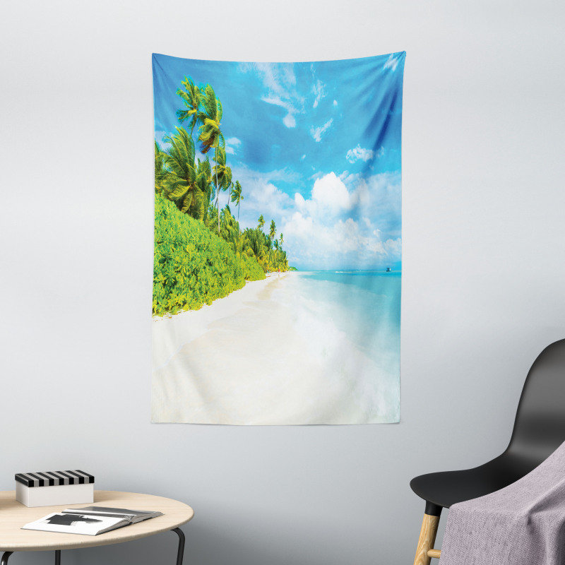 Beach Sea Exotic Palms Tapestry