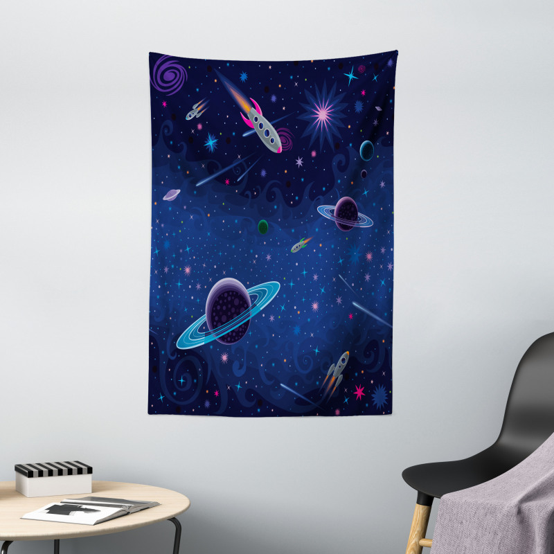 Orbit Rocket Galaxy Tapestry