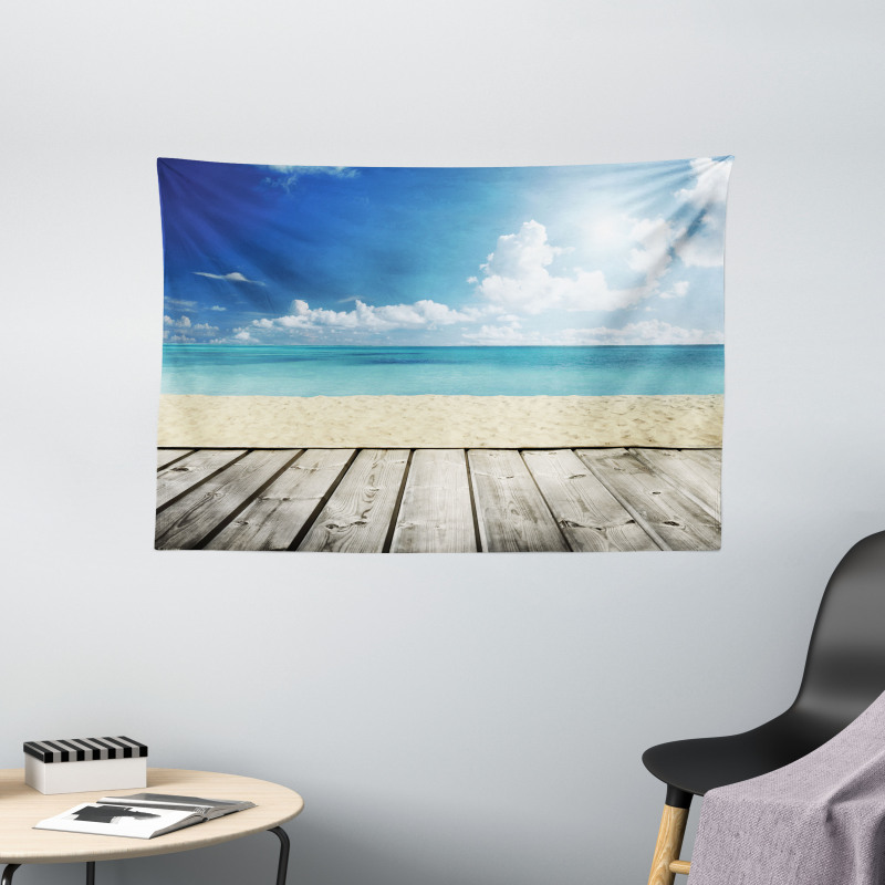 Exotic Ocean Nautical Wide Tapestry