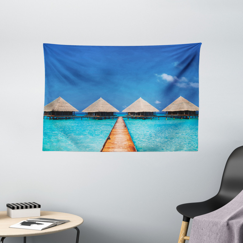 Maldives Clear Waters Wide Tapestry