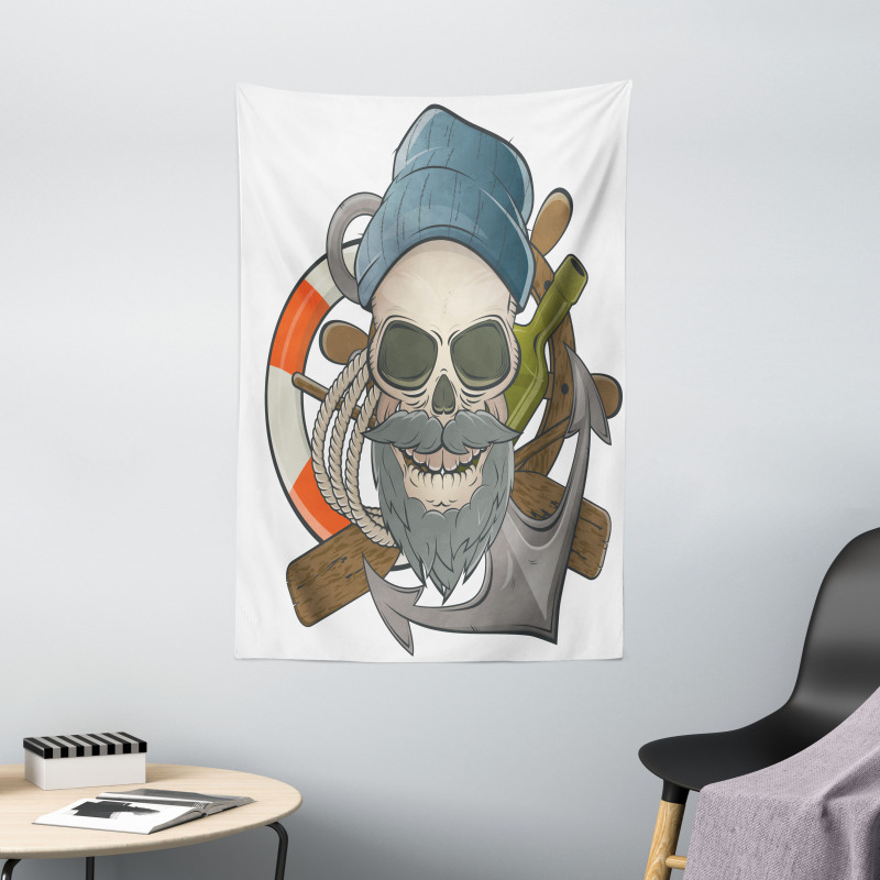 Sailor Skull Nautical Tapestry