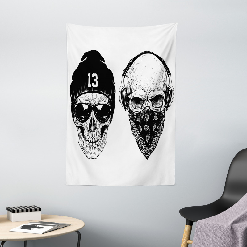 Funny Skull Band Tapestry