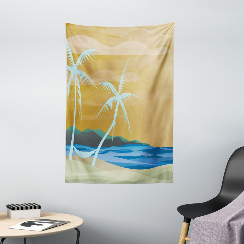 Sandy Exotic Beach Tapestry