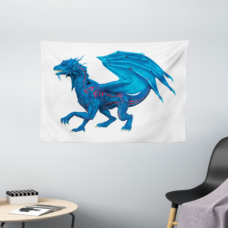 Wild Creature with Wings Wide Tapestry