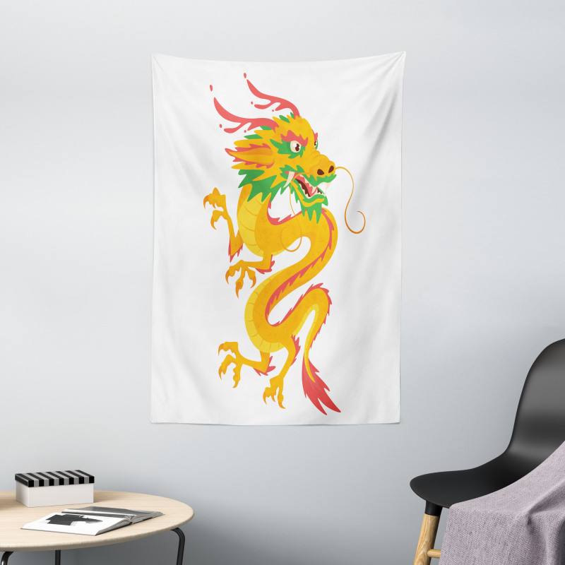 Fierce Animal Cartoon Design Tapestry