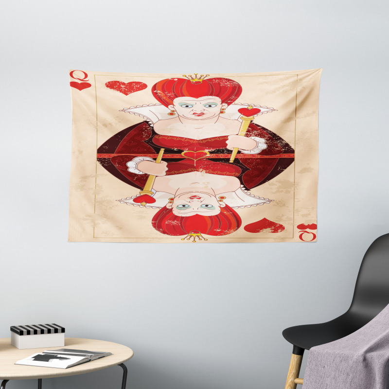 Queen Cards Wide Tapestry