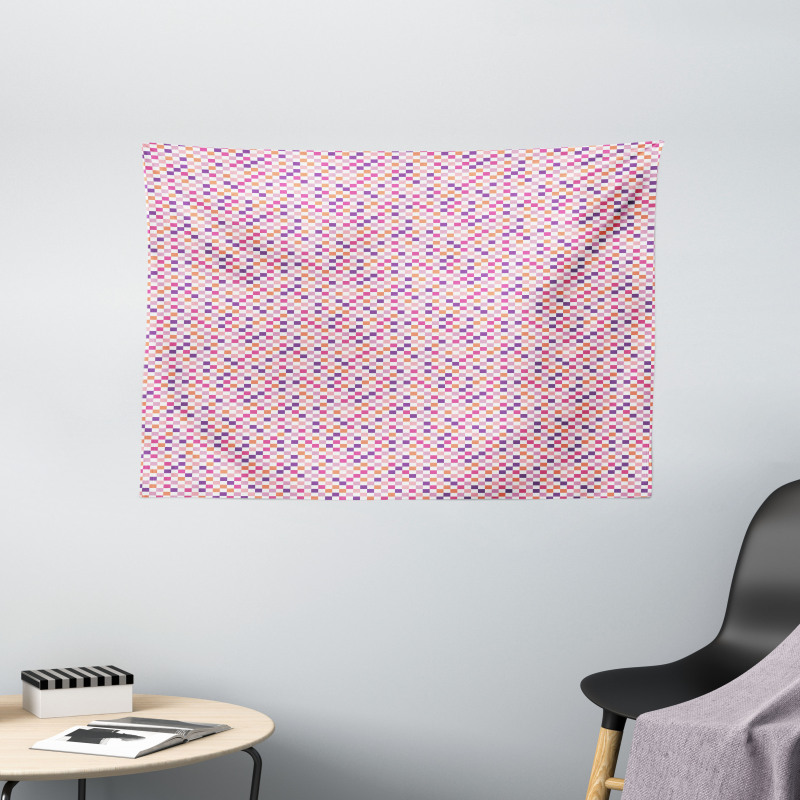 Colorful Symmetric Squares Wide Tapestry