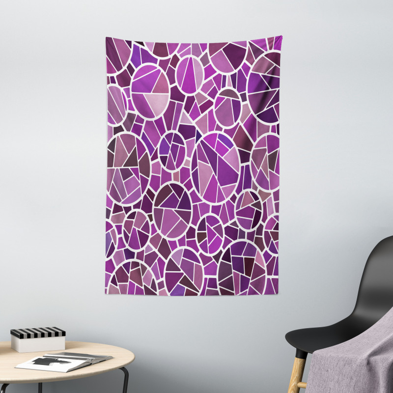 Purple Color Palette Motif Tapestry