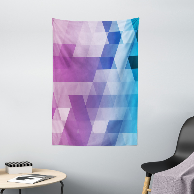 Fuchsia and Aqua Tones Art Tapestry