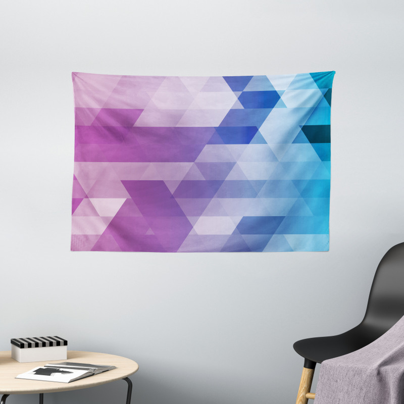 Fuchsia and Aqua Tones Art Wide Tapestry