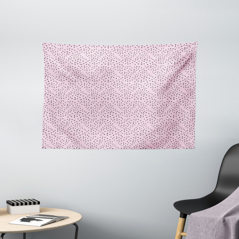 Valentine's Day Theme Motifs Wide Tapestry