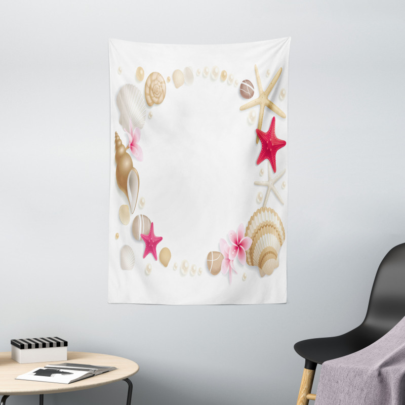 Seashells Flower Star Tapestry