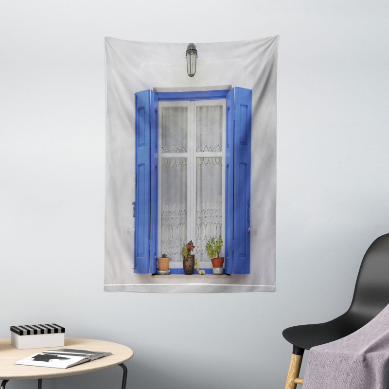 Shutters Flowers Window Tapestry