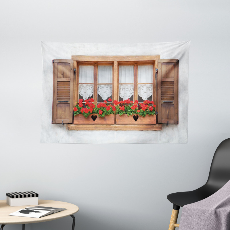 European Rustic Shutters Wide Tapestry