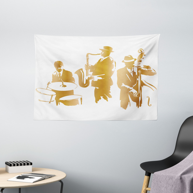 Jazz Band Blues Music Wide Tapestry