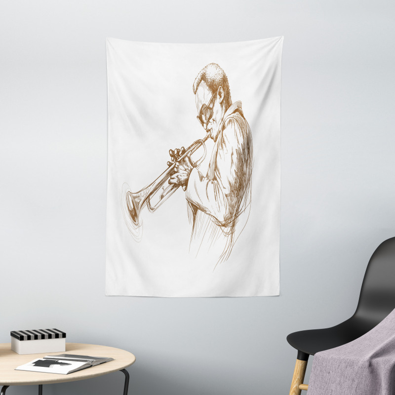 Sketchy Solo Jazz Band Tapestry