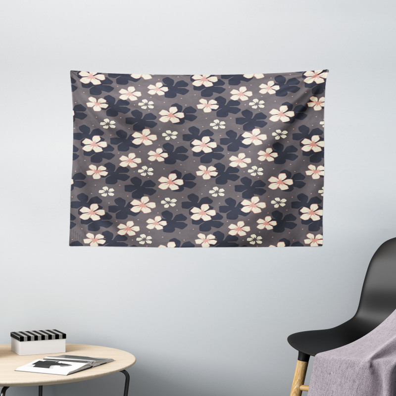 Continuous Cherry Blossom Wide Tapestry