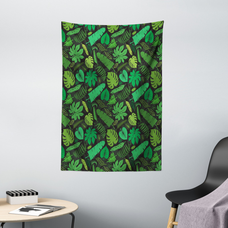 Various Leaf Silhouettes Tapestry