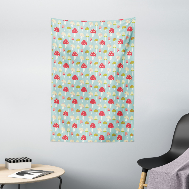 Cartoon Style Polka Dotted Tapestry