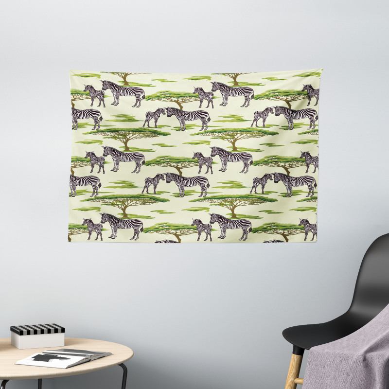 Wildlife Animals in a Forest Wide Tapestry